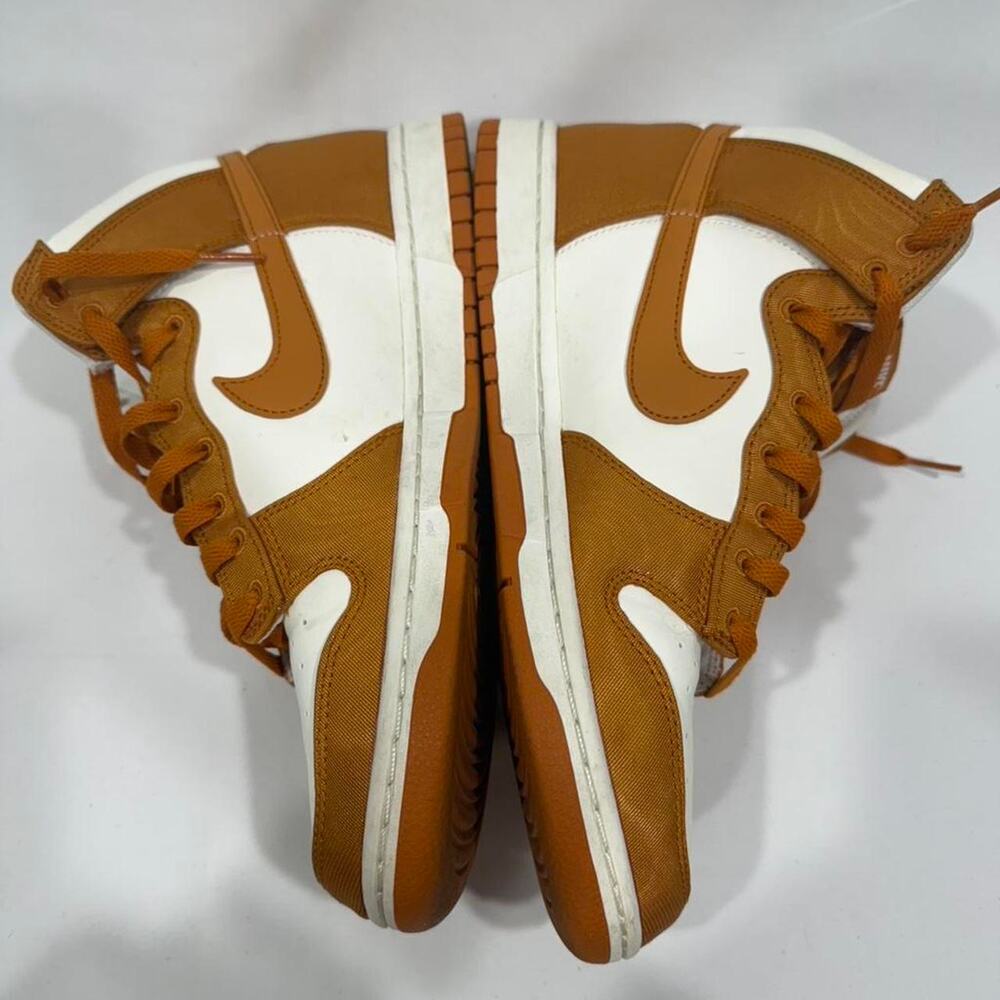 Authentic Nike Dunks High Tops Men's Sz 10 Orange & White DV7223-800 Athletic - Picture 4 of 7